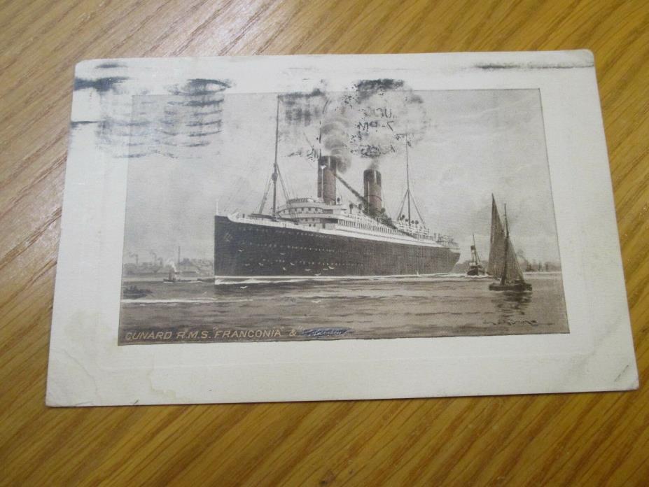 1912 Postcard Cuinard R.M.S. Franconia