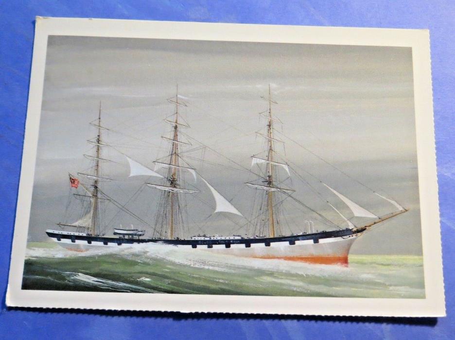 Wavertree Iron Sailing Ship  CT SZ  Postcard PC5227