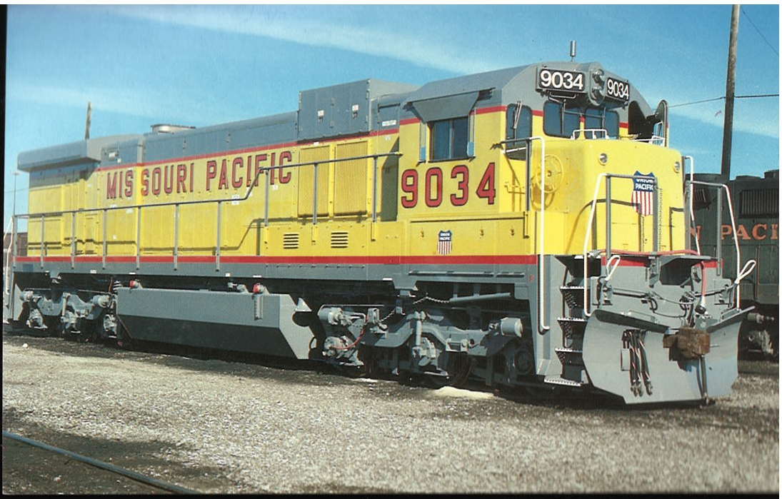 Missouri Pacific Railroad C36-7 No. 9034 Postcard