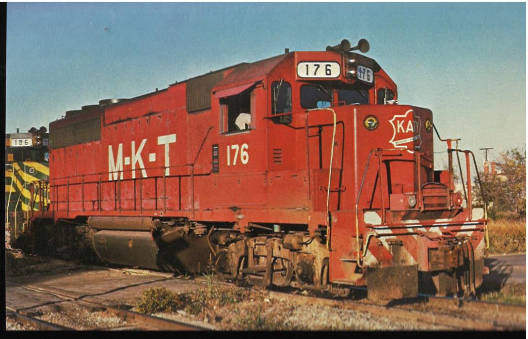 Missouri-Kansas-Texas Railroad GP-40 Number 176 (1977) Postcard