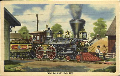 The Admiral locomotive ~ Monon Railroad ~ The Hoosier Line ~ 1940s postcard