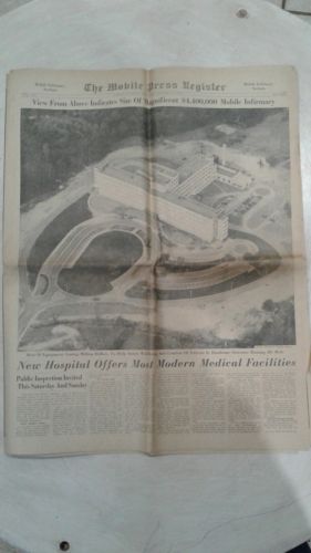 1952 AL MOBILE PRESS REGISTER Mobile Infirmary Hospital section Newspaper