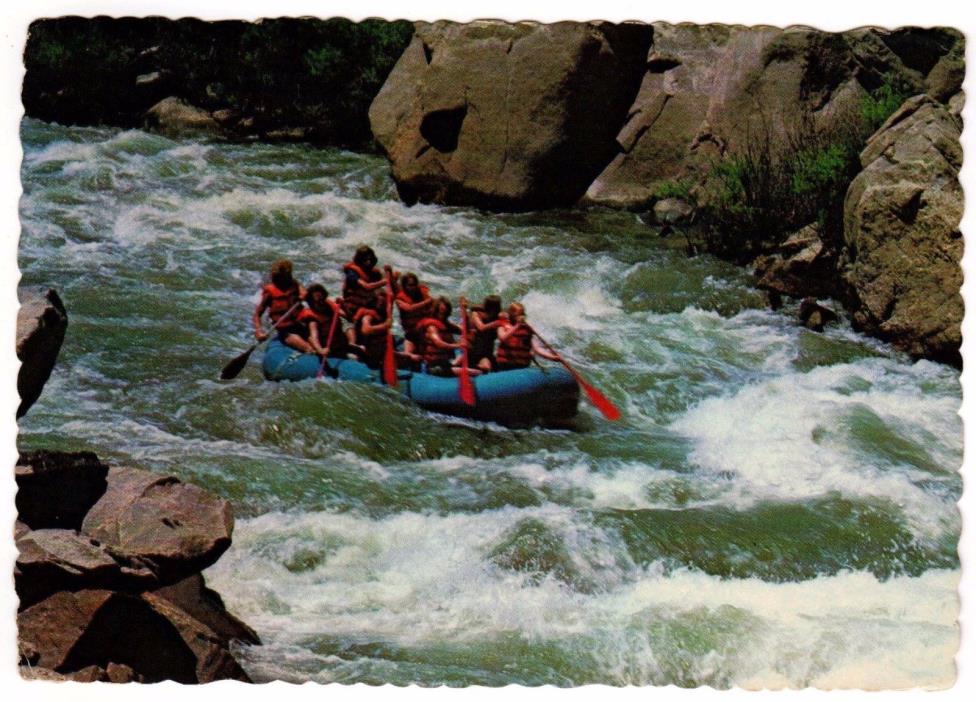 Vintage Postcard Arkansas Rafting on the Arkansas River Bill Noble photo 1981 pm
