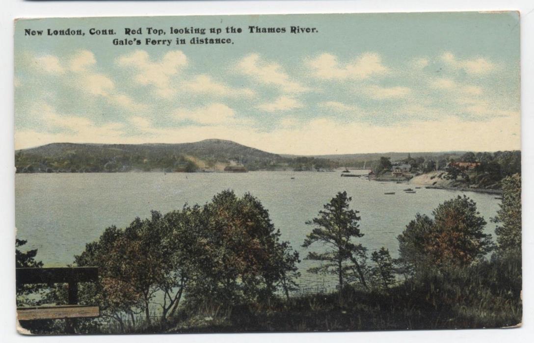 CT ~ Red Top & Thames River NEW LONDON Connecticut c1909 New London Co Postcard