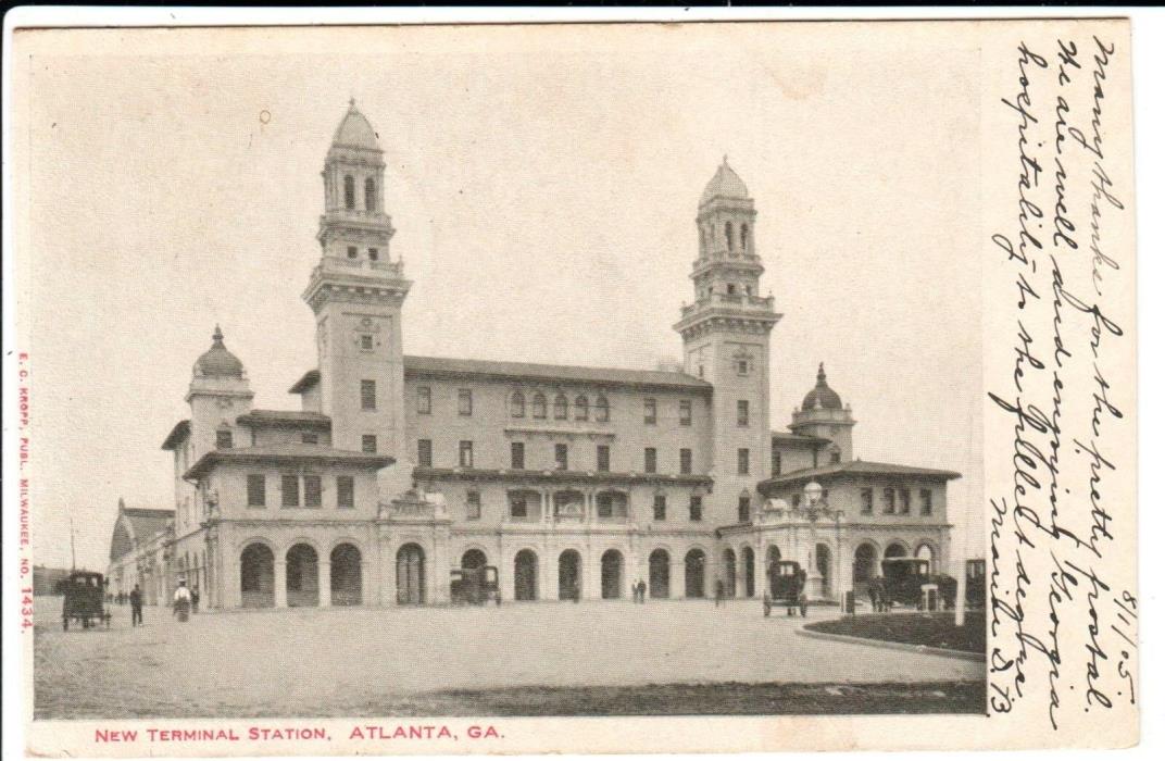 1905 The New Railroad Terminal Station in Atlanta, GA Georgia PC