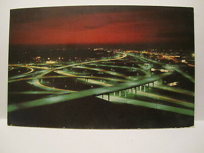 ATLANTA HIGHWAY POSTCARD INTERSECTION I-20, I-75 & I-85 ATLANTA GA GEORGIA 1950s