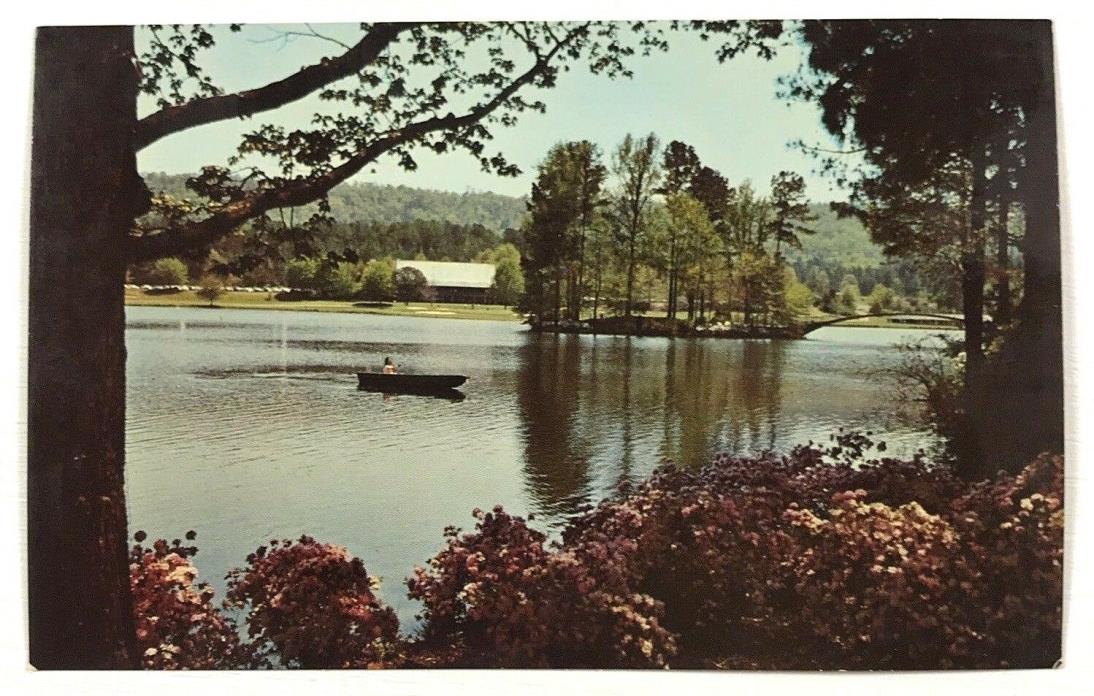 Callaway Gardens Pine Mountain Georgia GA Lake Flowers Boat Vintage Postcard