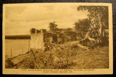 1910 ALBERTYPE POSTCARD-FORT OGLETHORPE, SAINT SIMON ISLAND, GEORGIA