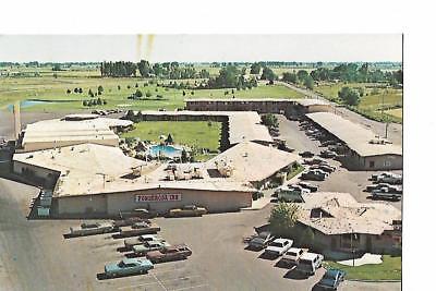PONDEROSA INNS, BURLEY, IDAHO,OLD STYLE CARS, 1960'S POST CARD