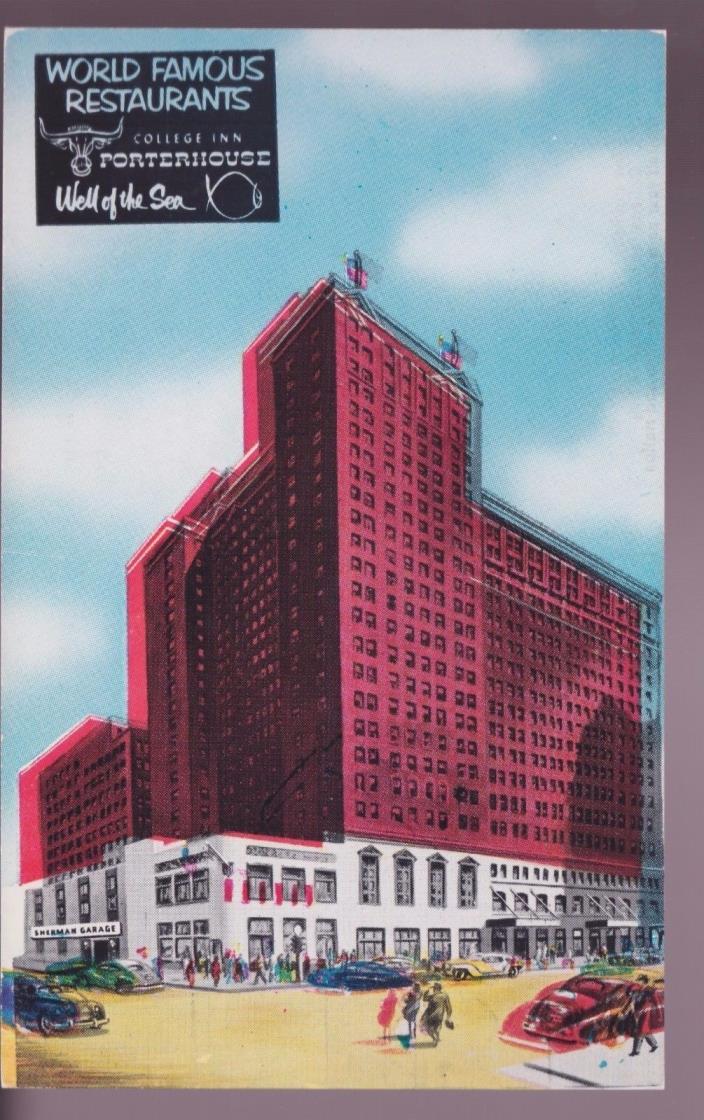Vintage Postcard -  The Sherman Hotel, Chicago, IL