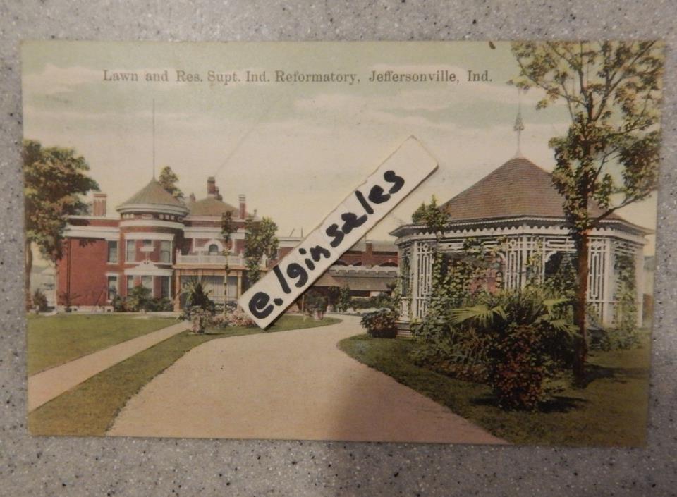 Indiana Reformatory Jeffersonville, IND IN Indiana Colorized Photo Postcard 1908