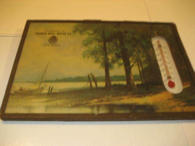 IVY, IOWA--WARREN BOTHERS MOTOR CO-5X7-GLASS FRONT-BIGGER & BETTER EMBLEM-NICE