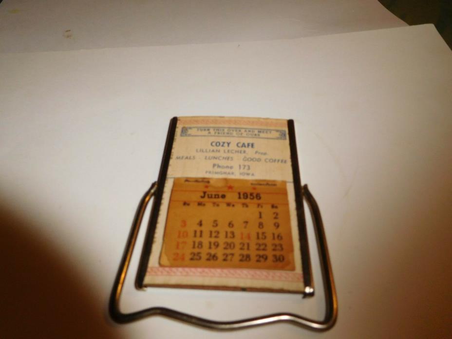 PRIMGHAR, IOWA--COSY CAFE-LILLIAN LECHER-PH173-1956 CALANDER-MIRROR-STAND-