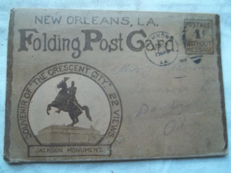 Vintage New Orleans folding Postcards