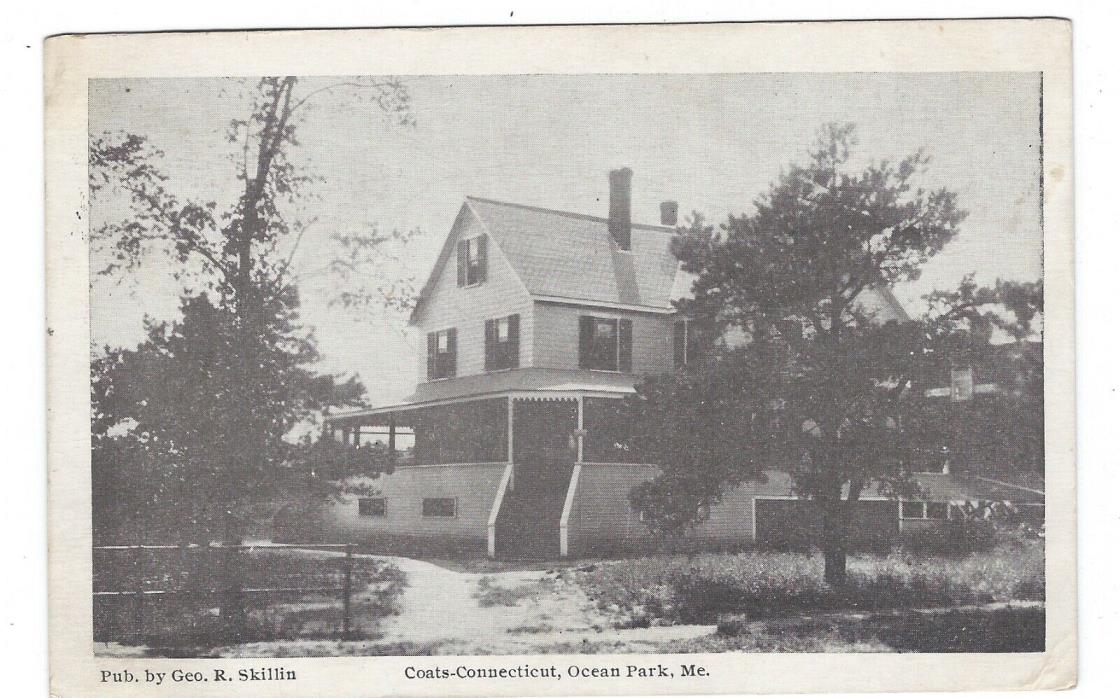 Coats-Connecticut, Ocean Park, Maine Vintage Postcard
