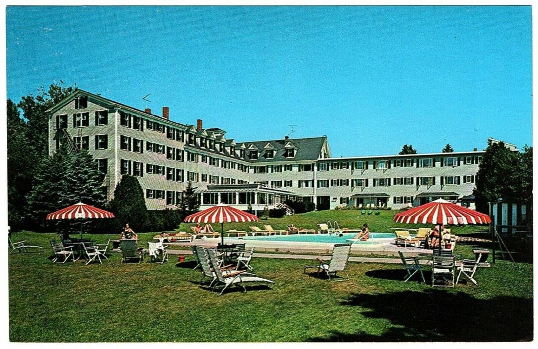 Kennebunkport ME Postcard The Nonantum Hotel & Motor Inn Swimming Pool #75602