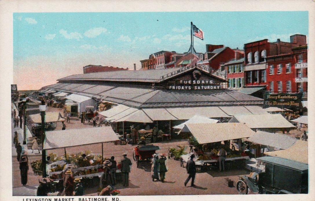 Lexington Market, Baltimore, MD Vintage Postcard