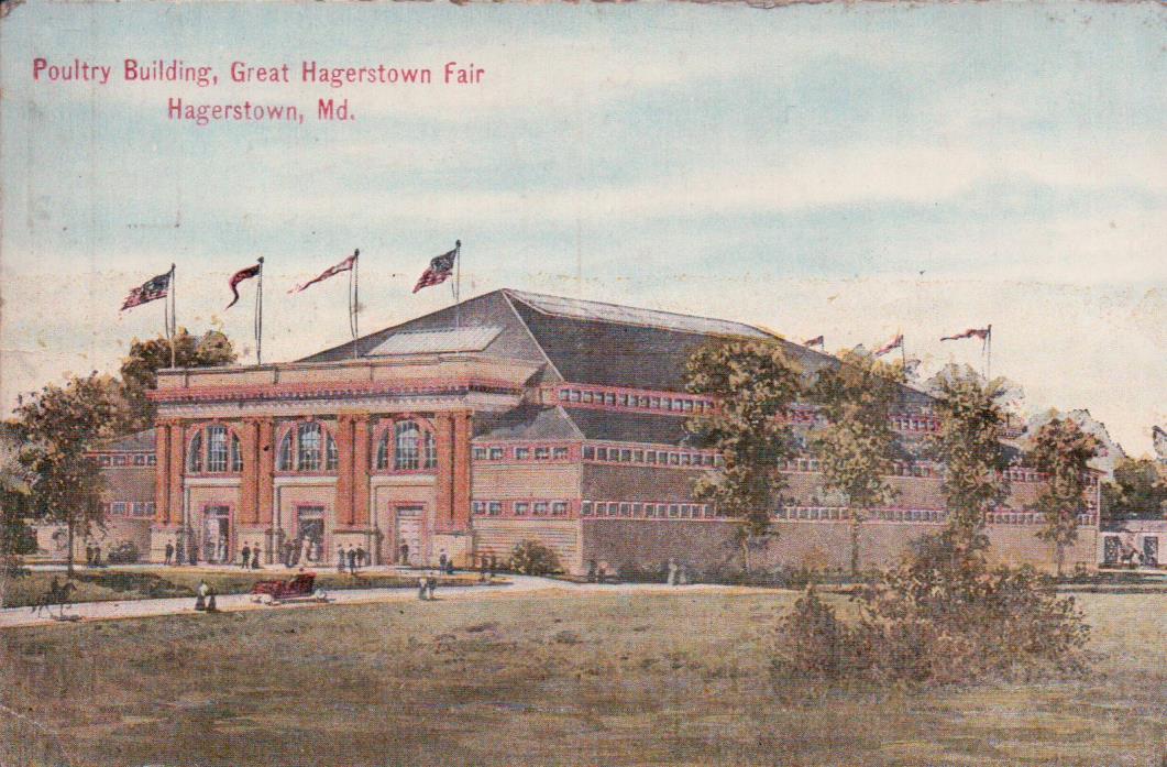 Poultry Building, Great Hagerstown Fair, Hagerstown, MD Vintage Postcard