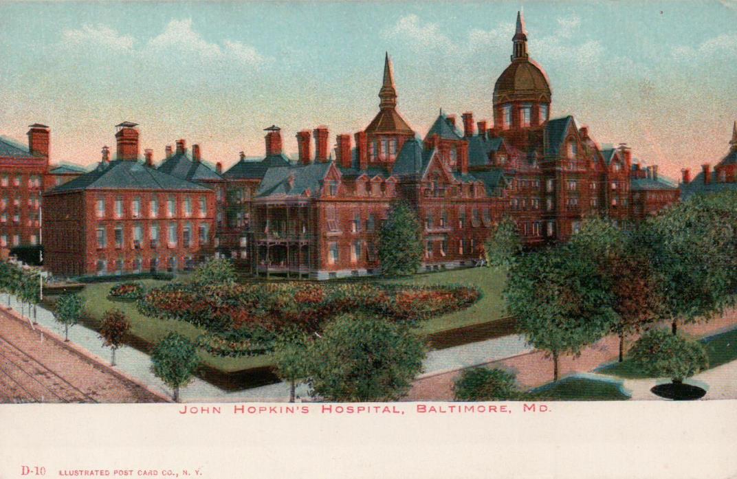 UDB John Hopkin's Hospital, Baltimore, MD Vintage Postcard