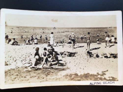 Vintage Alpine Beach, Maryland. Real Photo Postcard.