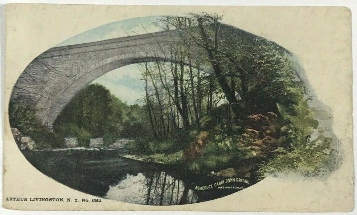 1900s Postcard Washington Aqueduct Cabin John Bridge Bethesda Maryland MD