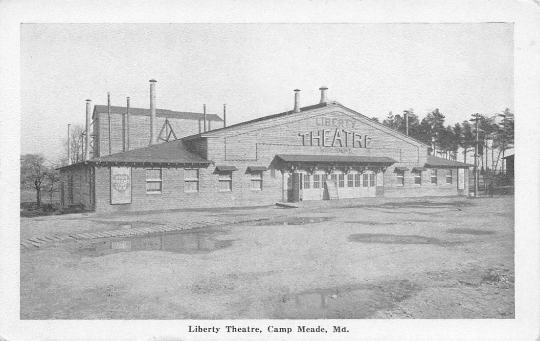 Camp Meade Missouri~Liberty Theatre~When Dreams Come True~WWI Era~c1917 Postcard