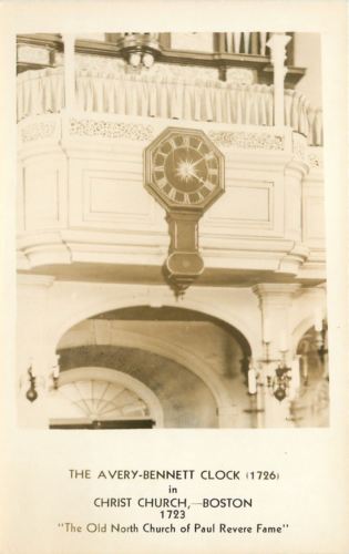 Boston Massachusetts~4:10 on The Avery-Bennett Clock~RPPC 1940s