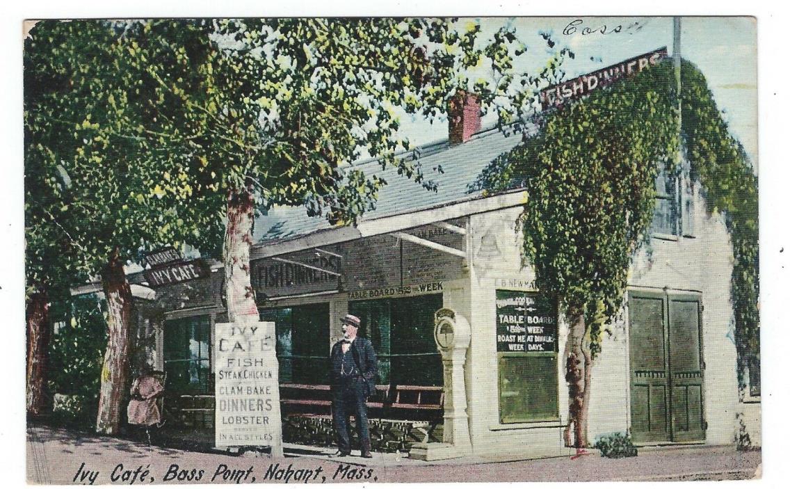 Ivy Cafe, Bass Point, Nahant, Massachusetts Vintage Postcard