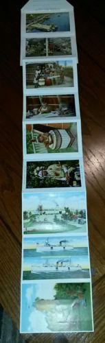 Vintage 1940s Accordion Postcard Booklet Mackinac Island St Ignace, Michigan MI