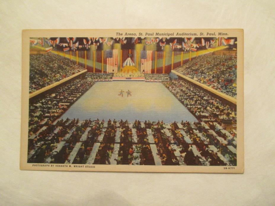The Arena St Paul Municipal Auditorium St Paul Minnesota MN Postcard