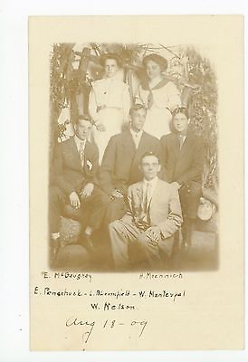 Post Card Shop Studio RPPC Minneapolis Men—Antique Photo 1910s