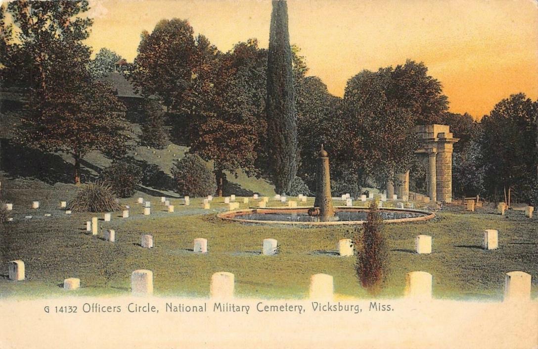 VICKSBURG, MISS.  National Military Cemetery.  Officers Circle.  Rotograph  UDB