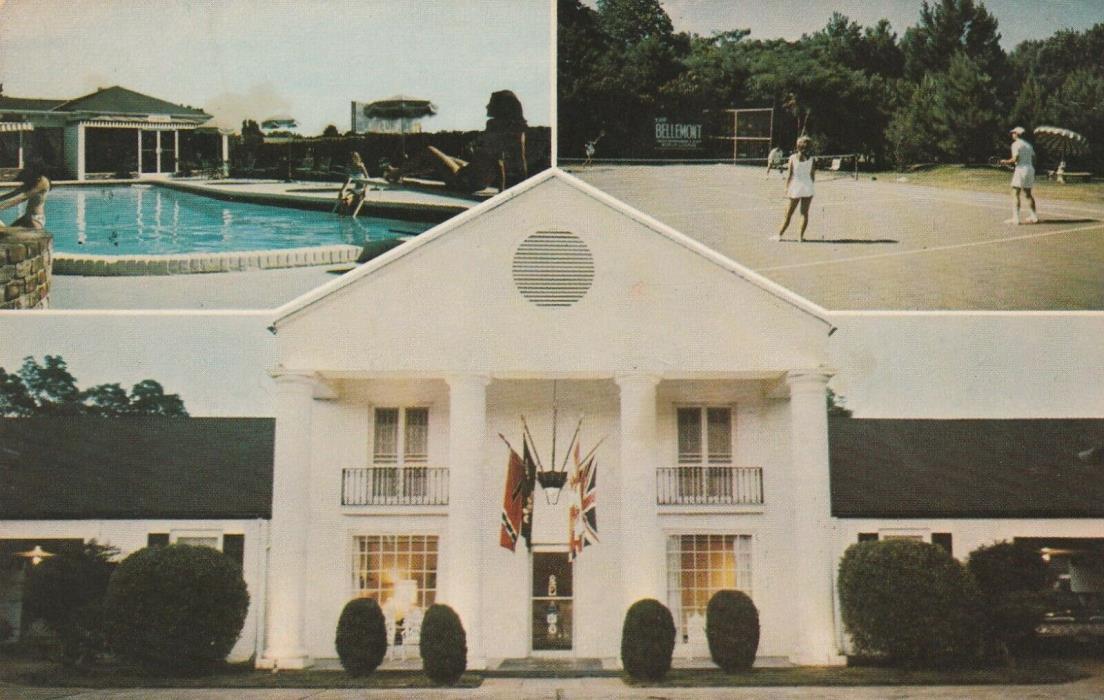 Postcard Bellemont Motor Hotel And Restaurant Natchez MS Split View Unused 1970