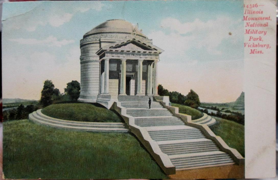 c1905 Illinois Monument Vicksburg National Military Park Vicksburg MS postcard