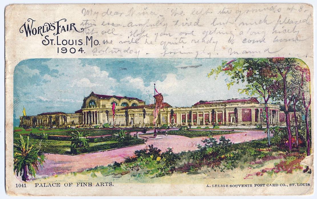 Vintage UDB Postcard Palace of Fine Arts World's Fair St. Louis, Mo. 1904