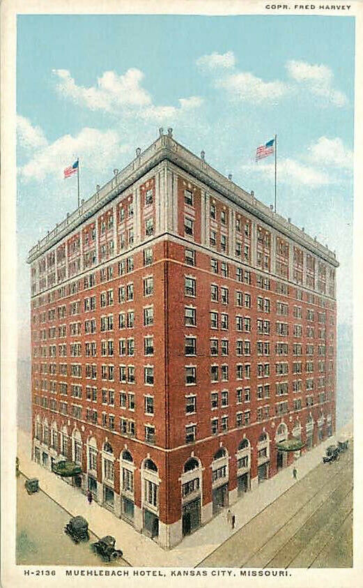 Fred Harvey Postcard Meuhlebach Hotel, Kansas City, Missouri H-2136