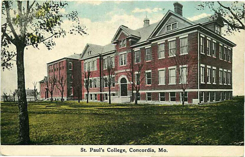 Postcard St. Pauls' College, Concordia, Missouri - circa 1908