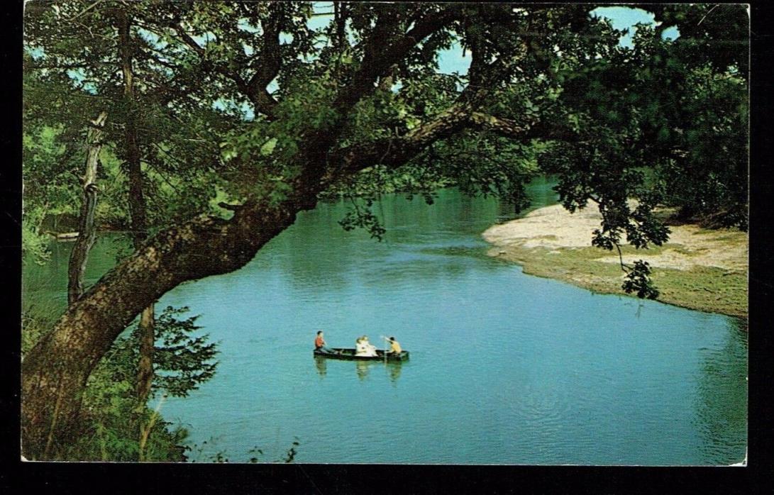 Vintage Postcard - SCENIC ELK RIVER IN THE BEAUTIFUL OZARKS, MISSOURI - 1960