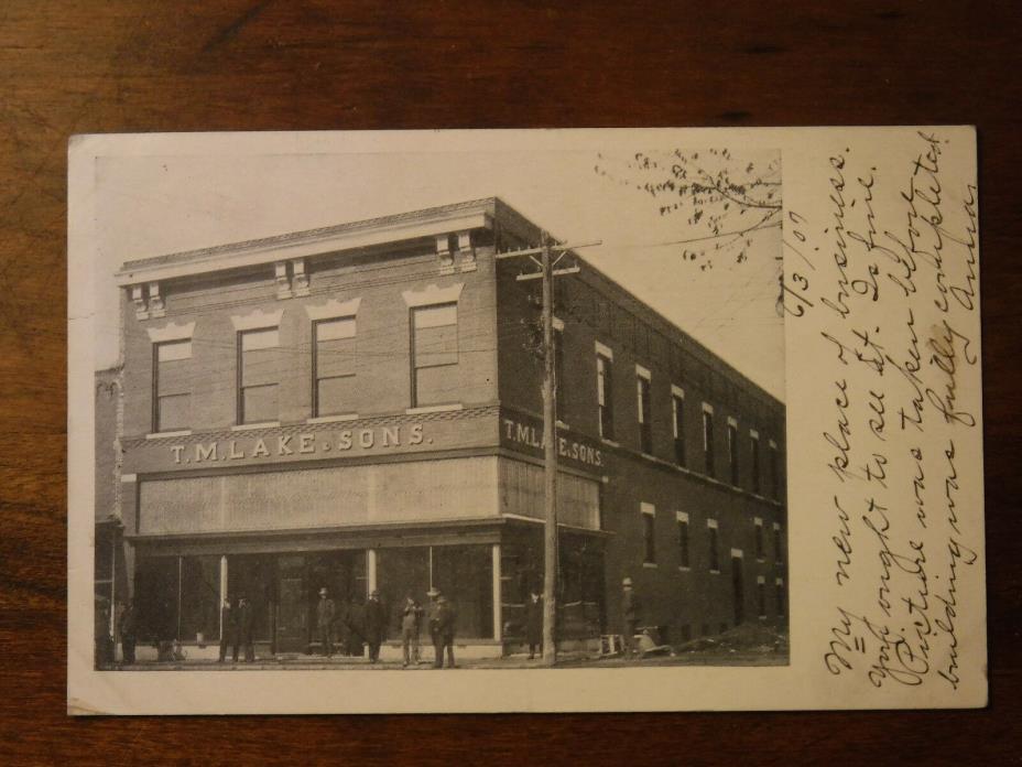 MO Missouri T. M. Lake & Sons Store ca 1910 Old Postcard