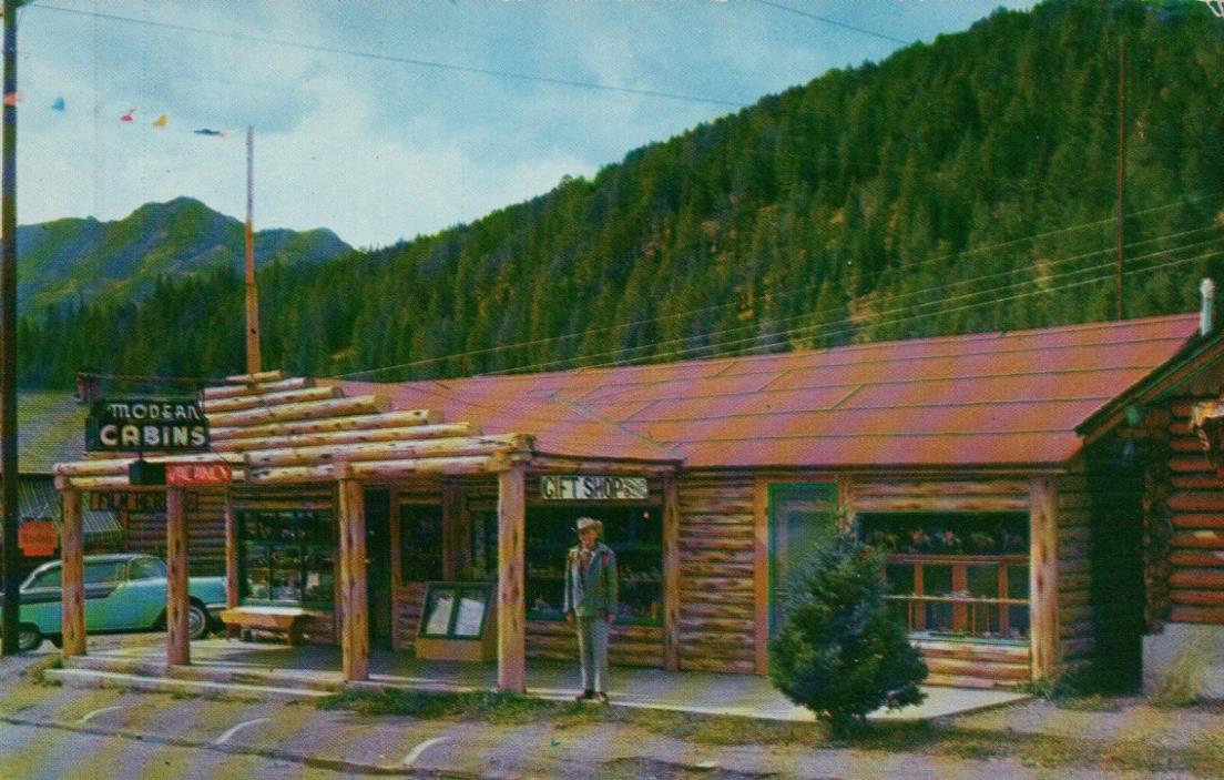 Richardson Curios and Cabins Cooke City, MT Vintage Postcard