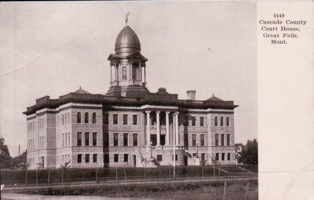 Cascade County Court House, Great Falls, MT Vintage Postcard