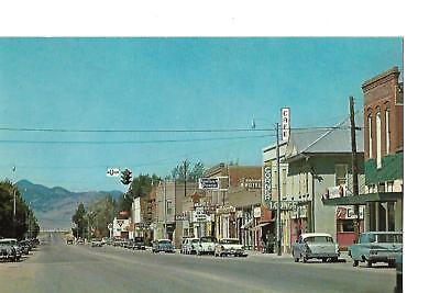 WHITEHALL, MONTANA, BUSINESS DISTRICT,OLD STYLE CARDS, 1960'S,POST CARD.