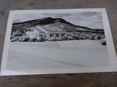 Postcard RPPC GAMERS Drive - Inn Helena, Montana 1940's Cars in Parking Lot Nice