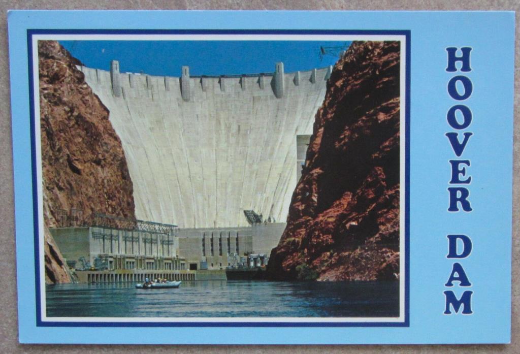Vintage Color Postcard, Rafting Below Hoover Dam, Boulder City, Nevada, Unposted