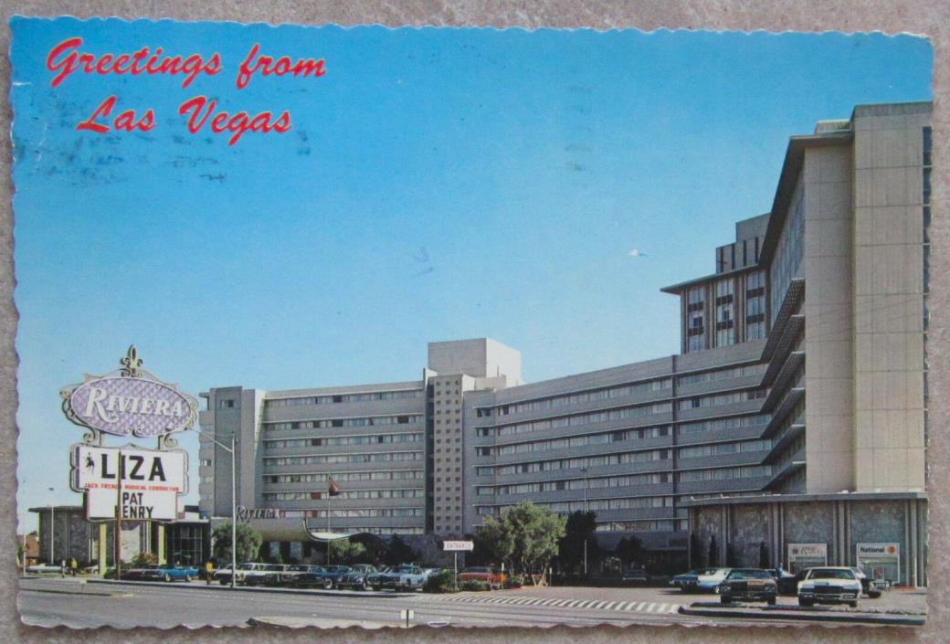 Vintage 1970's Color Postcard,Las Vegas NV Riviera Hotel Liza Minnelli,Pat Henry