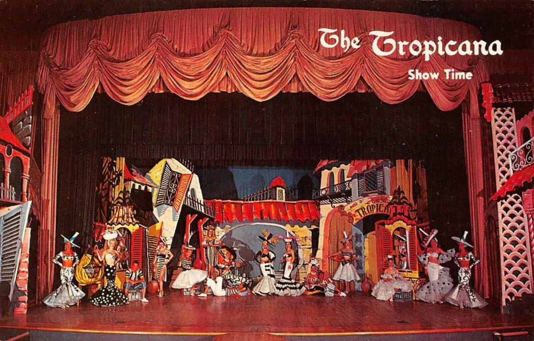The Tropicana Monteproser's Tropicana Revue  Las Vegas,NV Vtg 1950's Postcard