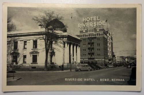 Riverside Hotel Reno Nev Nevada litho 1943