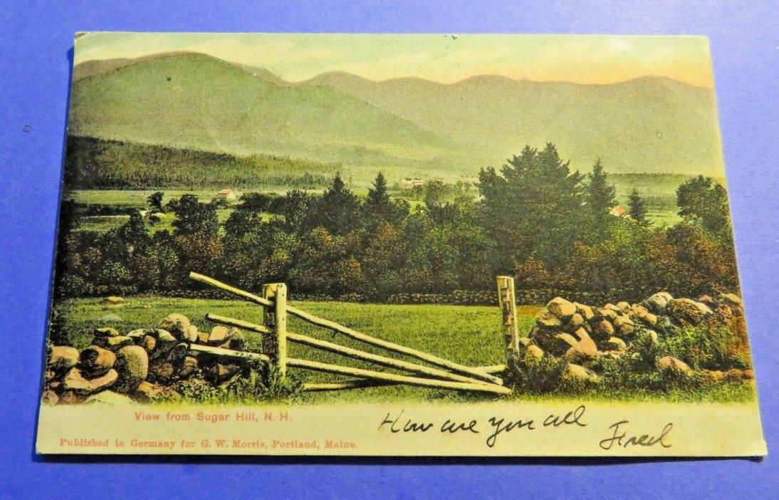 Sugar Hill N.H Mountain View Vintage Old  Postcard PC1145