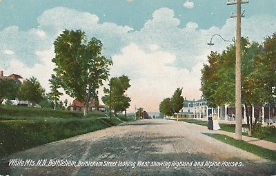 BETHLEHEM NH – Bethlehem Street looking West showing Highland, Alpine Houses–udb