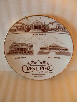 Crest Pier Commemorative Plate Wildwood Crest NJ